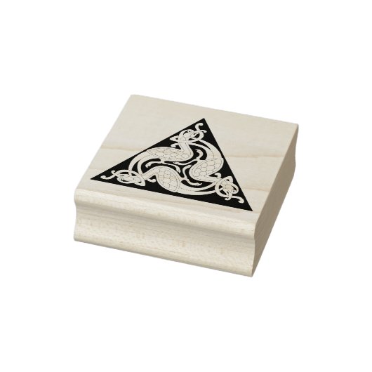 Keltische driehoek vogels Rubber stempel (Stempel)