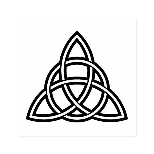 Keltische Drievuldigheidsknoop (Triquetra) Rubber  Rubberstempel (Afrduk)