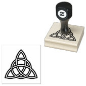 Keltische Drievuldigheidsknoop (Triquetra) Rubber  Rubberstempel (Gestempeld)