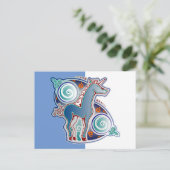 Keltische eenhoorn briefkaart (Staand voorkant)