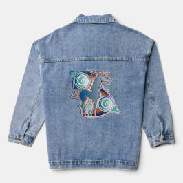 Keltische eenhoorn denim jacket