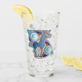 Keltische eenhoorn glas