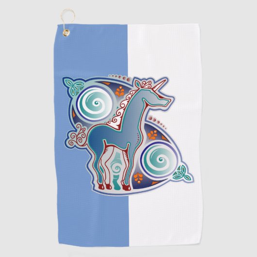 Keltische eenhoorn golfhanddoek (Voorkant)
