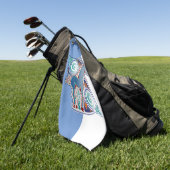 Keltische eenhoorn golfhanddoek (Groen)