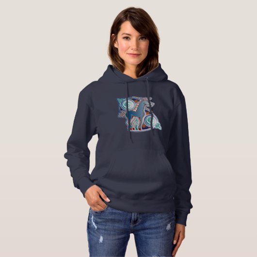 Keltische eenhoorn hoodie (Voorkant volledig)