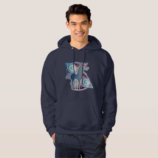 Keltische eenhoorn hoodie (Voorkant volledig)