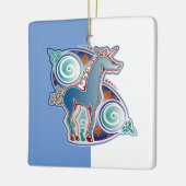 Keltische eenhoorn keramisch ornament (Links)