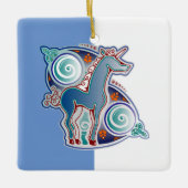 Keltische eenhoorn keramisch ornament (Voorkant)