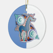 Keltische eenhoorn keramisch ornament (Links)