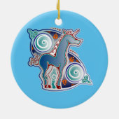 Keltische eenhoorn keramisch ornament (Achterkant)