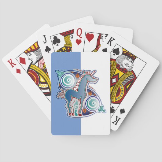Keltische eenhoorn pokerkaarten (Achterkant)