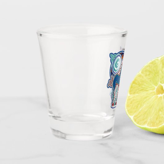 Keltische eenhoorn shot glas (Links)