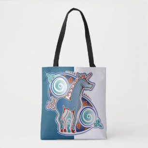 Keltische eenhoorn tote bag
