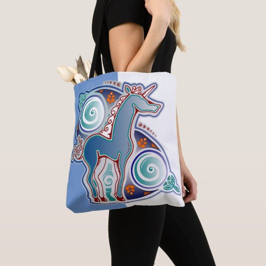 Keltische eenhoorn tote bag (Dichtbij)