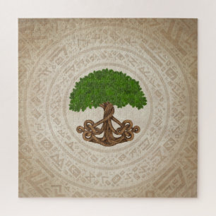 Keltische eikenboom van het leven - Yggdrasil Legpuzzel