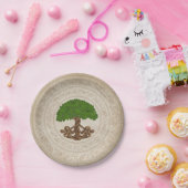 Keltische eikenboom van het leven - Yggdrasil Papieren Bordje (Feest)