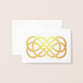 Keltische Eindeloze Knoop - blanco binnenkant Folie Kaarten (Voorkant met envelop)