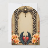 Keltische elegantie met een hart en vleugels. kaart (Achterkant)