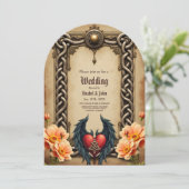 Keltische elegantie met een hart en vleugels. kaart (Staand voorkant)