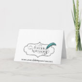 Keltische Ewigheidsknoop Turkoois en Ivoorkleurig  Bedankkaart (Achterkant)