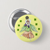 Keltische Fee Knop Ronde Button 5,7 Cm (Voorkant /achterkant)