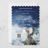 Keltische foto RSVP Dragon bruiloft uitnodiging (Achterkant)