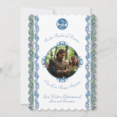 Keltische foto RSVP Dragon bruiloft uitnodiging (Voorkant)