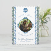 Keltische foto RSVP Dragon bruiloft uitnodiging (Staand voorkant)