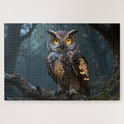 Keltische Geest Dier Uil Legpuzzel (Horizontaal)