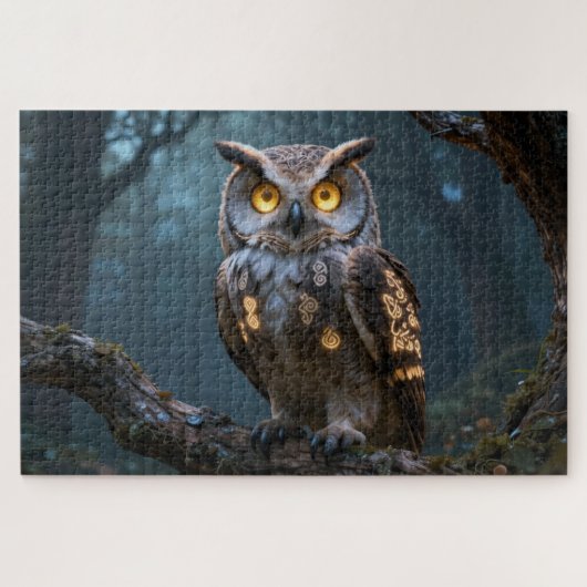 Keltische Geest Dier Uil Legpuzzel (Horizontaal)