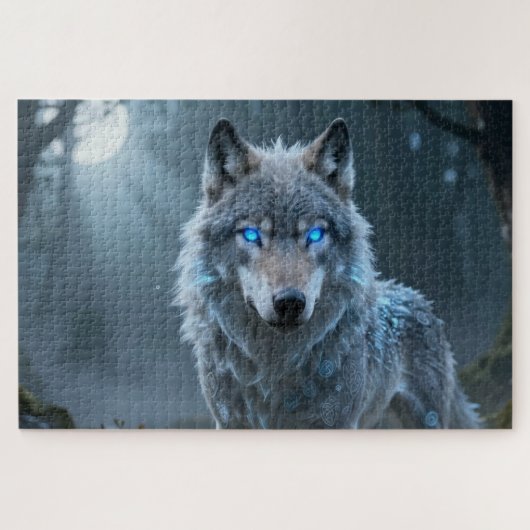Keltische Geest Dier Wolf Legpuzzel (Horizontaal)