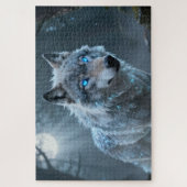 Keltische Geest Dier Wolf Legpuzzel (Verticaal)