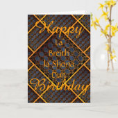 Keltische Gelukkige Verjaardag Kaart (Gele Bloem)