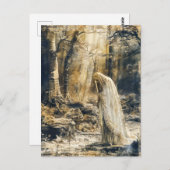 Keltische gesluierde vrouw in het bos briefkaart (Voorkant / Achterkant)