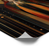 Keltische Godin Brigid Rainbow Gold Black Art Poster (Hoek)