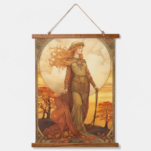 Keltische Godin Brigid Wall Hanging Tapestry Hangend Wandkleed (Voorkant)
