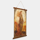 Keltische Godin Brigid Wall Hanging Tapestry Hangend Wandkleed (Gebogen)