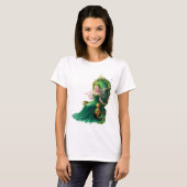 Keltische godin van het geluk - St. Patrick's Day  T-shirt (Voorkant volledig)