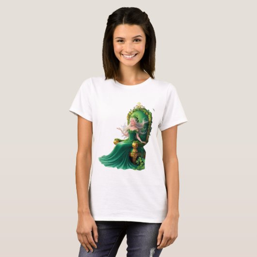 Keltische godin van het geluk - St. Patrick's Day  T-shirt (Voorkant volledig)