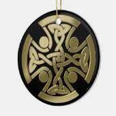 Keltische gouden knoop keramisch ornament (Links)
