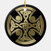 Keltische gouden knoop keramisch ornament (Achterkant)