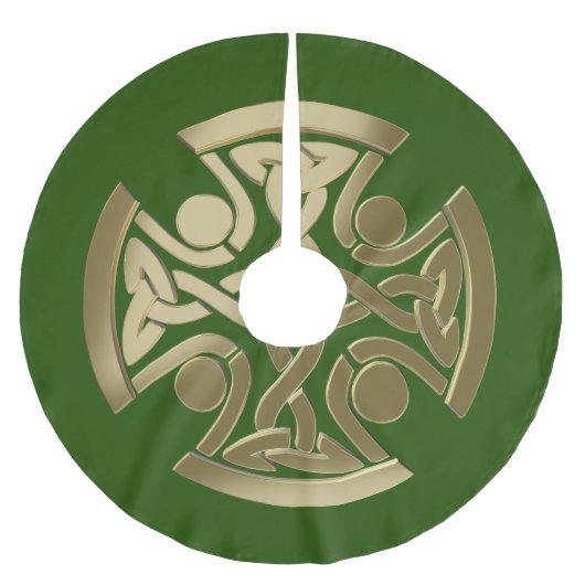 Keltische gouden knoop kerstboom rok (Voorkant)