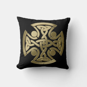 Keltische gouden knoop kussen