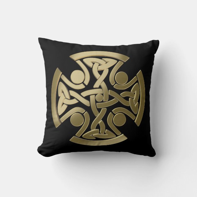 Keltische gouden knoop kussen (Voorkant)