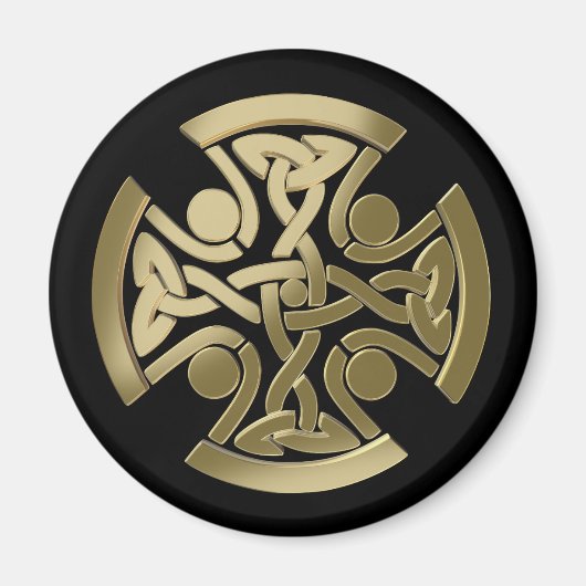 Keltische gouden knoop magneet (Voorkant)