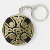 Keltische gouden knoop sleutelhanger (Achterkant)