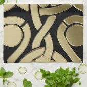 Keltische gouden knoop theedoek (Gevouwen)