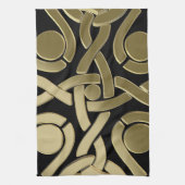 Keltische gouden knoop theedoek (Verticaal)