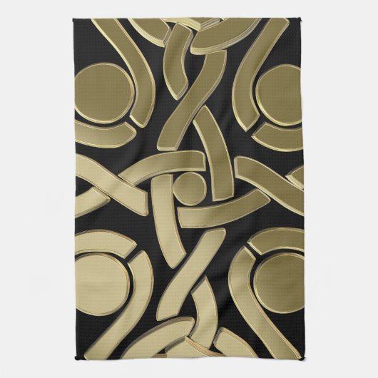 Keltische gouden knoop theedoek (Verticaal)