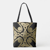 Keltische gouden knoop tote bag (Achterkant)